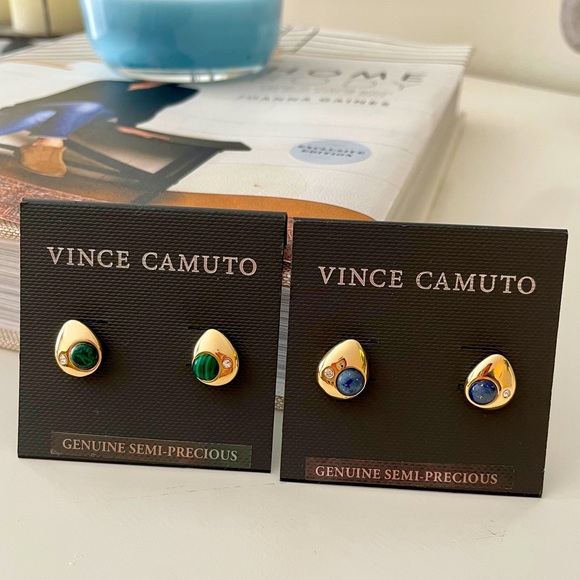 Vince Camuto Jewelry - ⭐️ 2 Pair Vince Camuto Earrings Gold Green Blue
